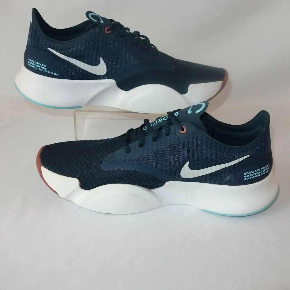 New Men's 10 Nike SuperRep Go Deep Ocean Blue Platinum White Shoes CJ0773-440